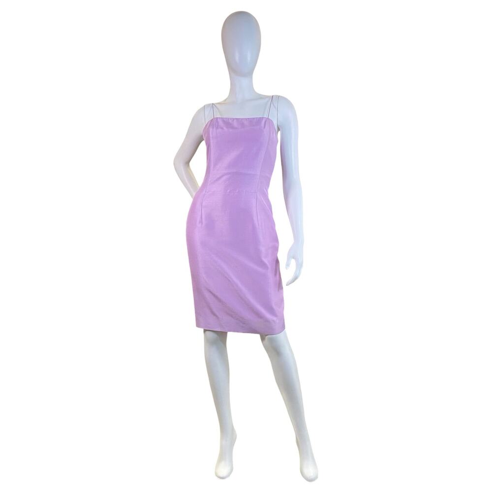 Y2K Chetta B 100% Silk Lavender Dress | Evening Midi Dress Size 4 As Is